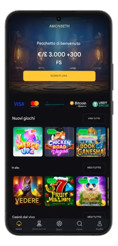 Avvia e Accedi Amonbet