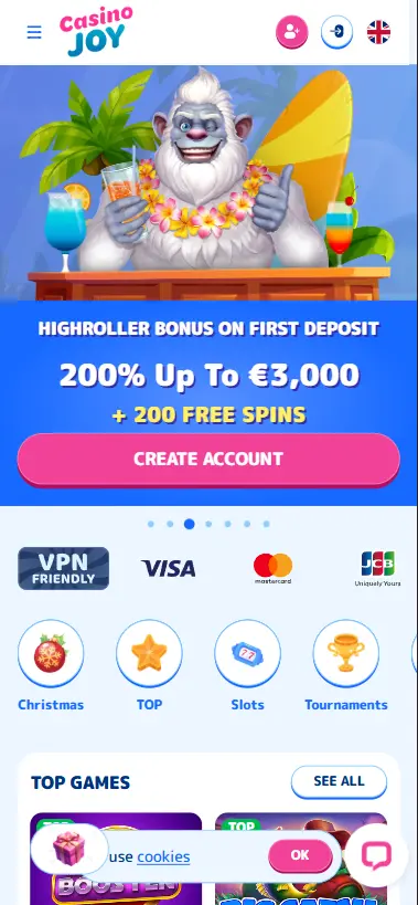 Casino Joy Versione Mobile