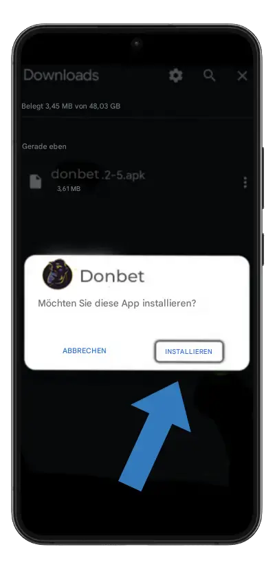 Donbet Anwendung installieren