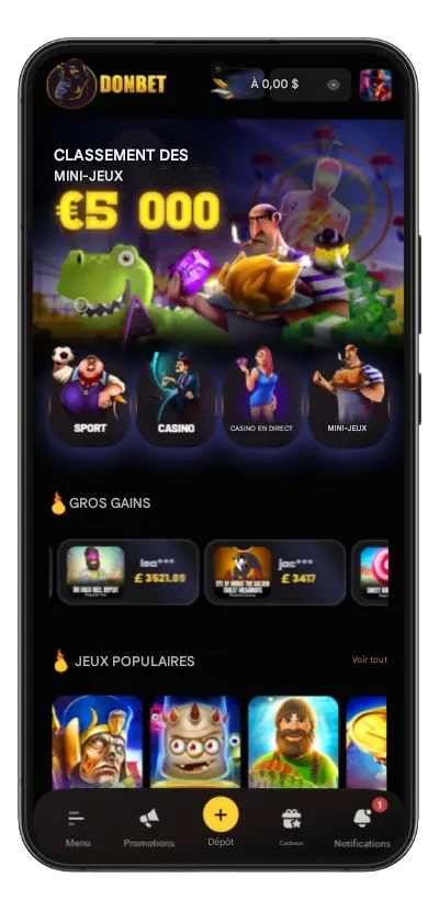 Donbet Lancez et Connectez-vous