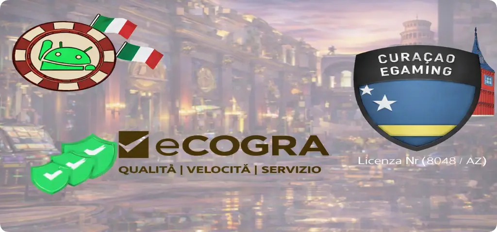 Banner licenze eCOGRA e Curasao Egaming